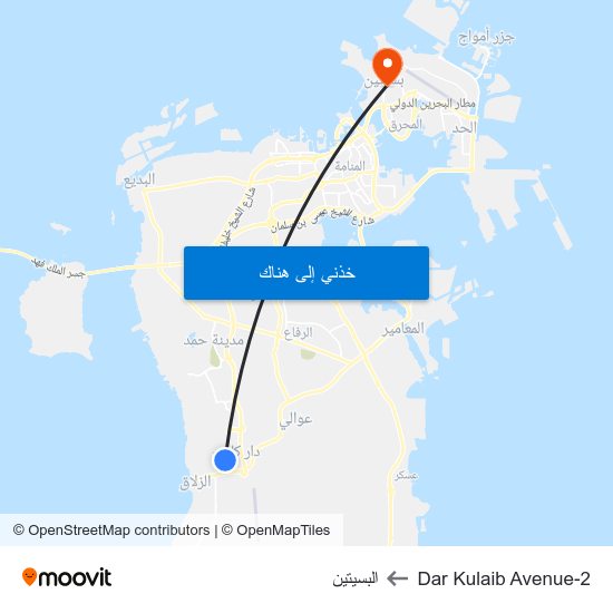 Dar Kulaib Avenue-2 to البسيتين map