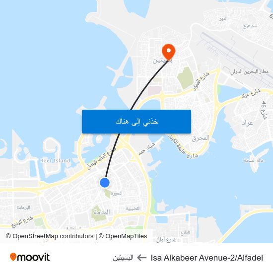 Isa Alkabeer Avenue-2/Alfadel to البسيتين map