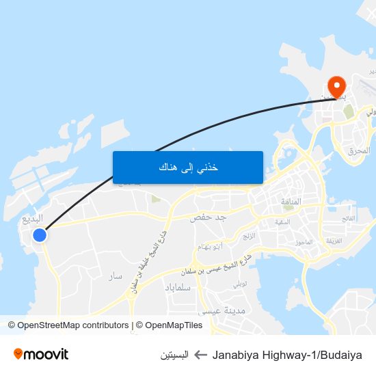Janabiya Highway-1/Budaiya to البسيتين map