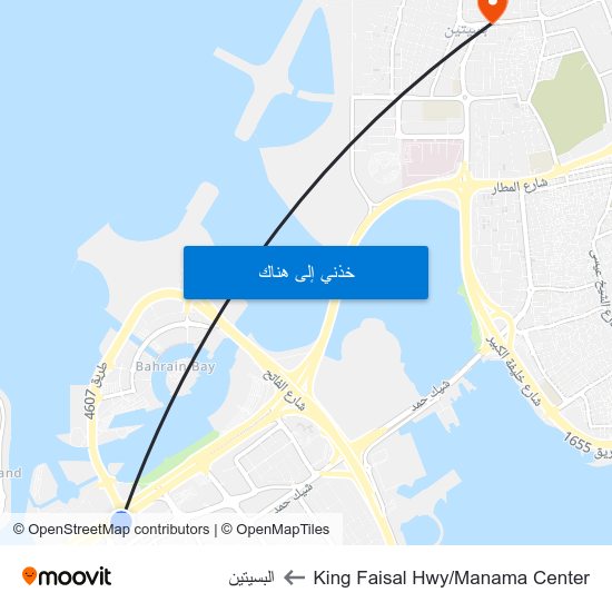 King Faisal Hwy/Manama Center to البسيتين map