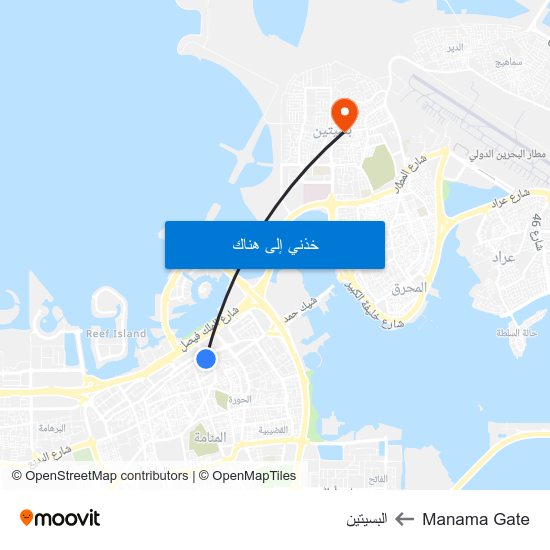 Manama Gate to البسيتين map