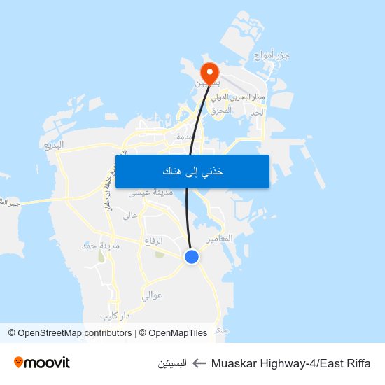 Muaskar Highway-4/East Riffa to البسيتين map