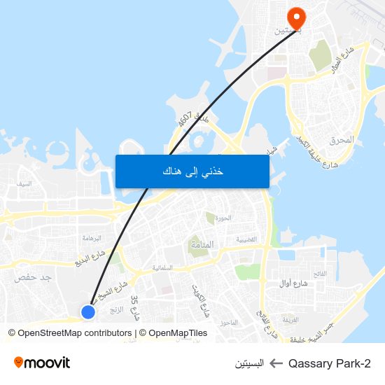 Qassary Park-2 to البسيتين map