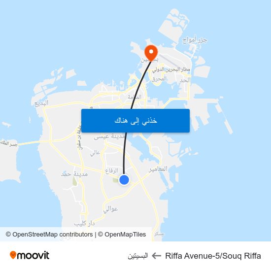Riffa Avenue-5/Souq Riffa to البسيتين map