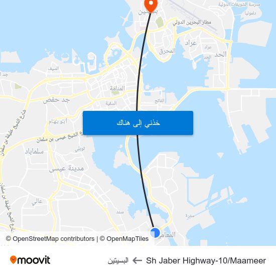 Sh Jaber Highway-10/Maameer to البسيتين map