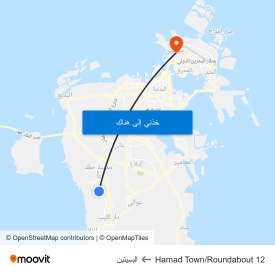 Hamad Town/Roundabout 12 to البسيتين map