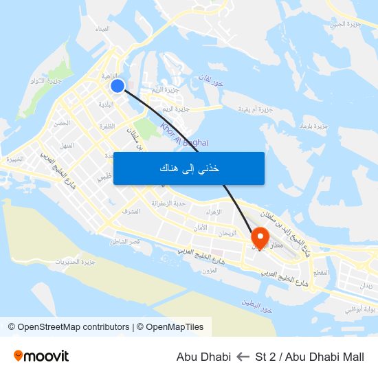 St 2 / Abu Dhabi Mall to Abu Dhabi map