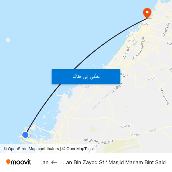 Sultan Bin Zayed St / Masjid Mariam Bint Said to Ajman map