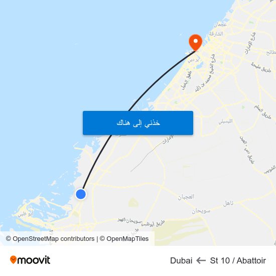 St 10 / Abattoir to Dubai map