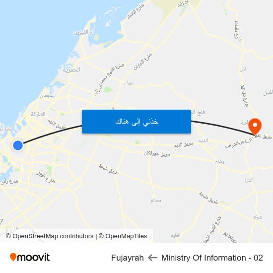 Ministry Of Information - 02 to Fujayrah map