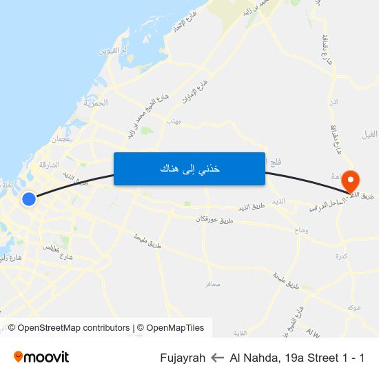 Al Nahda, 19a Street 1 - 1 to Fujayrah map