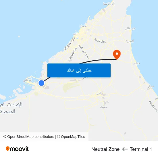 Terminal 1 to Neutral Zone map