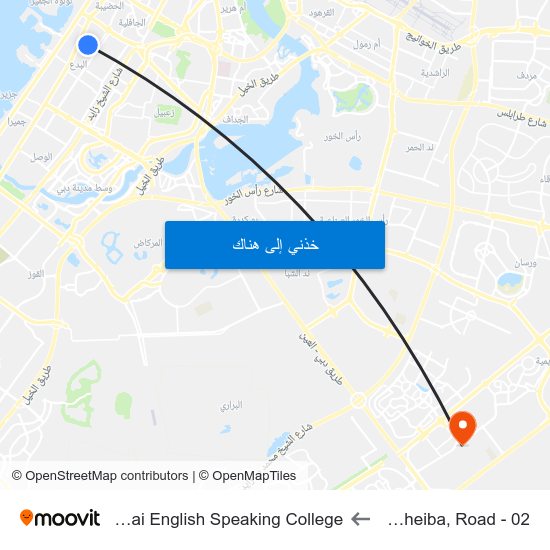 Hudheiba, Road - 02 to Dubai English Speaking College map