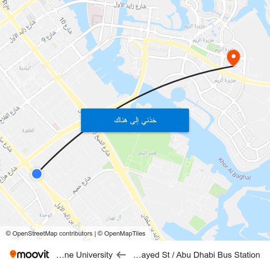 Sultan Bin Zayed St / Abu Dhabi Bus Station to Sorbonne University map