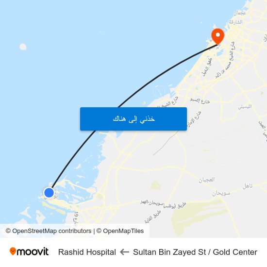 Sultan Bin Zayed St / Gold Center to Rashid Hospital map