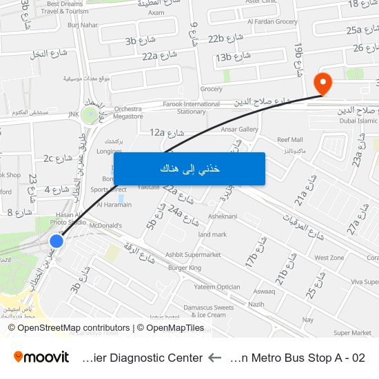 Union Metro Bus Stop A - 02 to Premier Diagnostic Center map