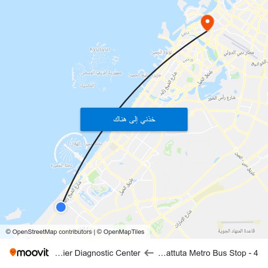 Ibn Battuta  Metro Bus Stop - 4 to Premier Diagnostic Center map
