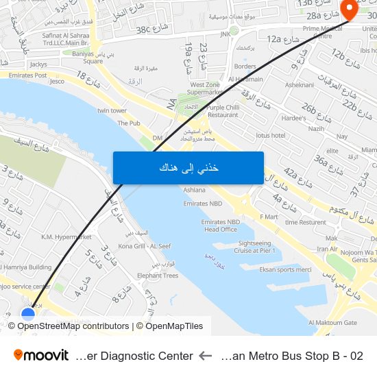 Burjuman Metro Bus Stop B - 02 to Premier Diagnostic Center map