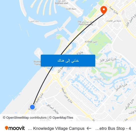 Ibn Battuta  Metro Bus Stop - 4 to Zayed University - Knowledge Village Campus map