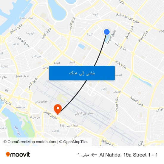 Al Nahda, 19a Street 1 - 1 to مبنى 1 map