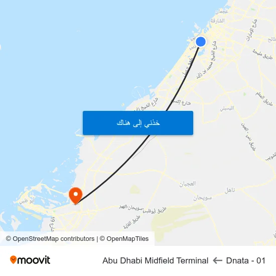 Dnata - 01 to Abu Dhabi Midfield Terminal map