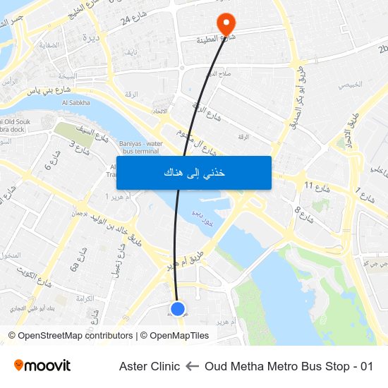 Oud Metha Metro Bus Stop - 01 to Aster Clinic map