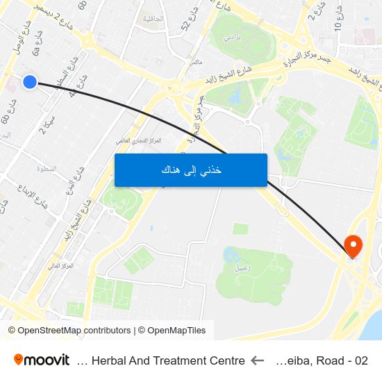 Hudheiba, Road - 02 to Dubai Herbal And Treatment Centre map