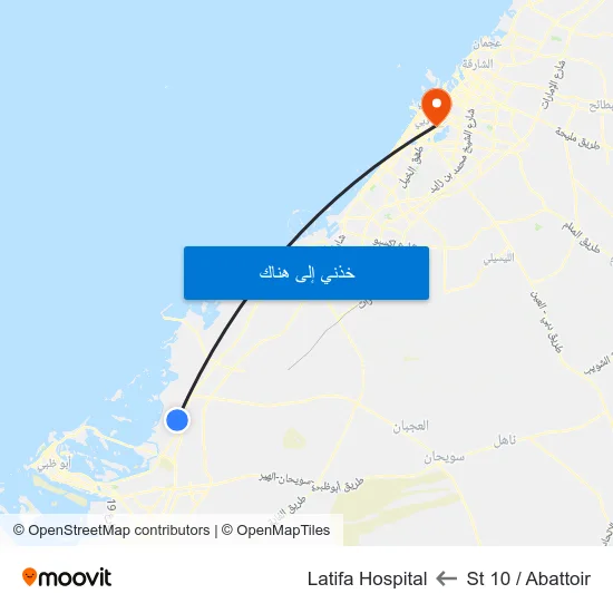 St 10 / Abattoir to Latifa Hospital map