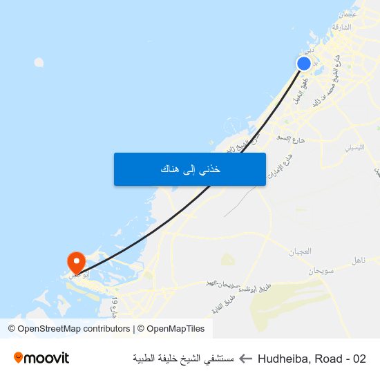 Hudheiba, Road - 02 to مستشفي الشيخ خليفة الطبية map