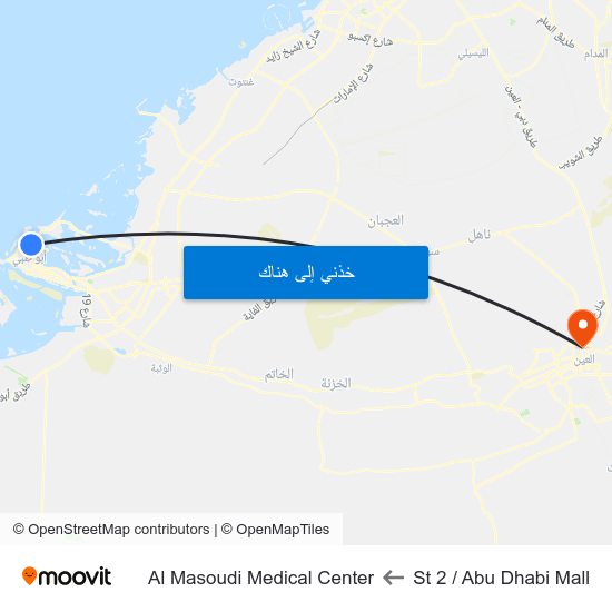 St 2 / Abu Dhabi Mall to Al Masoudi Medical Center map