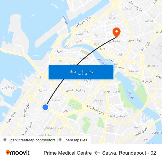 Satwa, Roundabout - 02 to Prime Medical Centre map