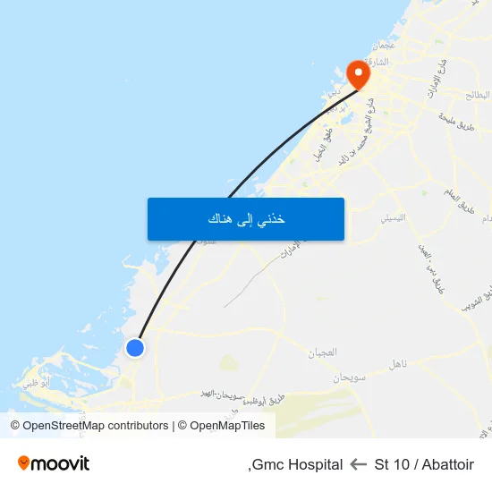 St 10 / Abattoir to Gmc Hospital, map