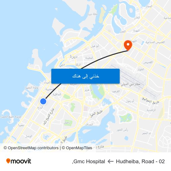 Hudheiba, Road - 02 to Gmc Hospital, map