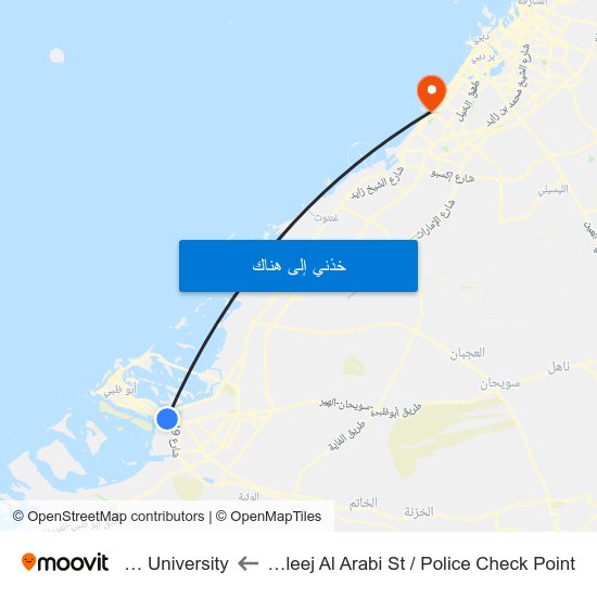 Al Khaleej Al Arabi St / Police Check Point to Eton University map