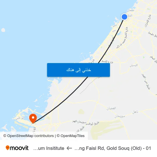 Sharjah, King Faisl Rd, Gold Souq (Old) - 01 to Petroleum Insititute map