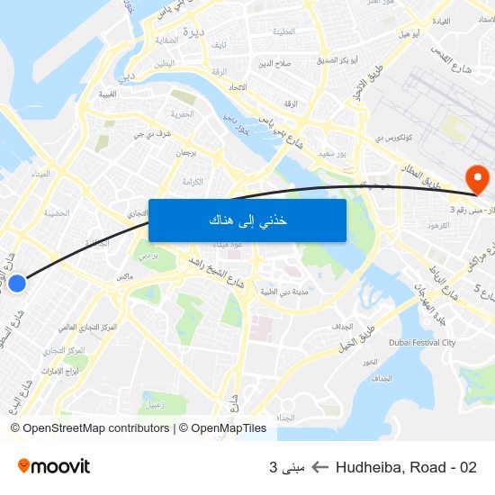 Hudheiba, Road - 02 to مبنى 3 map