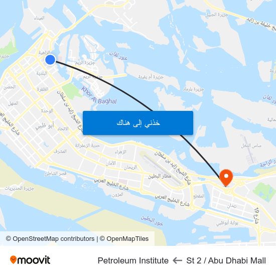 St 2 / Abu Dhabi Mall to Petroleum Institute map