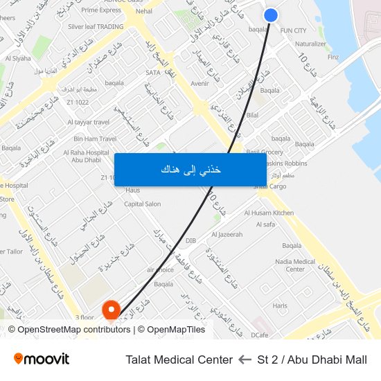 St 2 / Abu Dhabi Mall to Talat Medical Center map