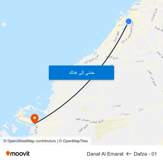 Dafza - 01 to Danat Al Emarat map