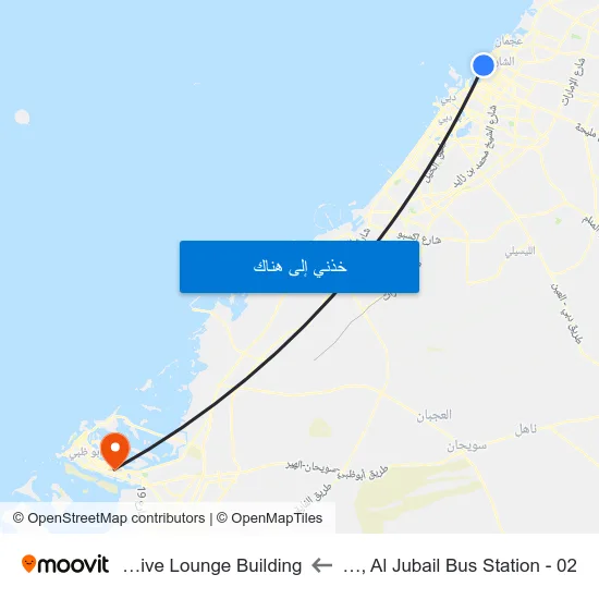 Sharjah, Al Jubail Bus Station - 02 to Executive Lounge Building map