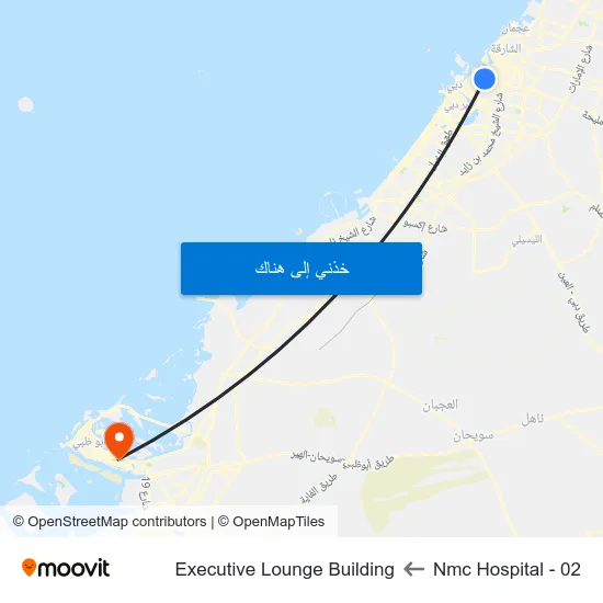 Nmc Hospital - 02 to Executive Lounge Building map