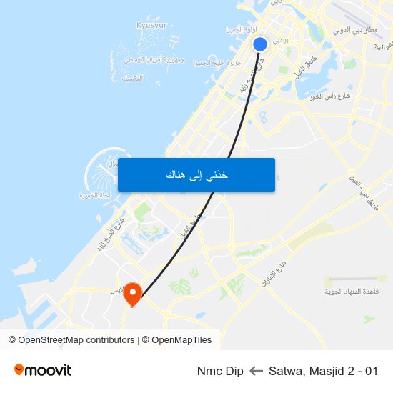 Satwa, Masjid 2 - 01 to Nmc Dip map