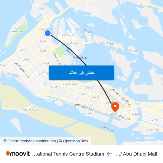 St 2 / Abu Dhabi Mall to International Tennis Centre Stadium map