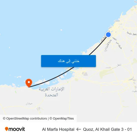 Quoz, Al Khail Gate 3 - 01 to Al Marfa Hospital map