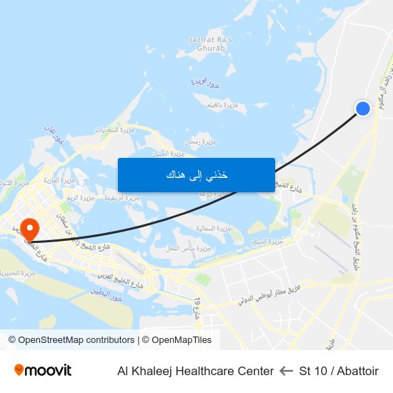 St 10 / Abattoir to Al Khaleej Healthcare Center map