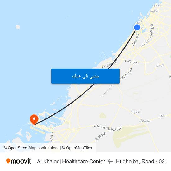 Hudheiba, Road - 02 to Al Khaleej Healthcare Center map