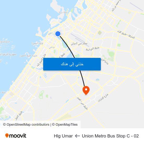 Union Metro Bus Stop C - 02 to Hlg Umar map