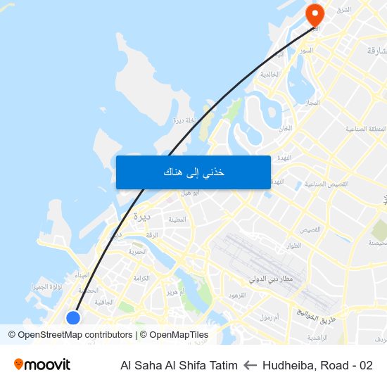 Hudheiba, Road - 02 to Al Saha Al Shifa Tatim map