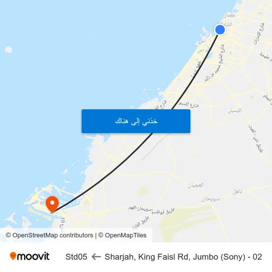 Sharjah, King Faisl Rd, Jumbo (Sony) - 02 to Std05 map