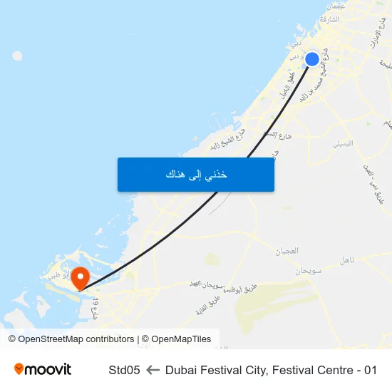 Dubai Festival City, Festival Centre - 01 to Std05 map